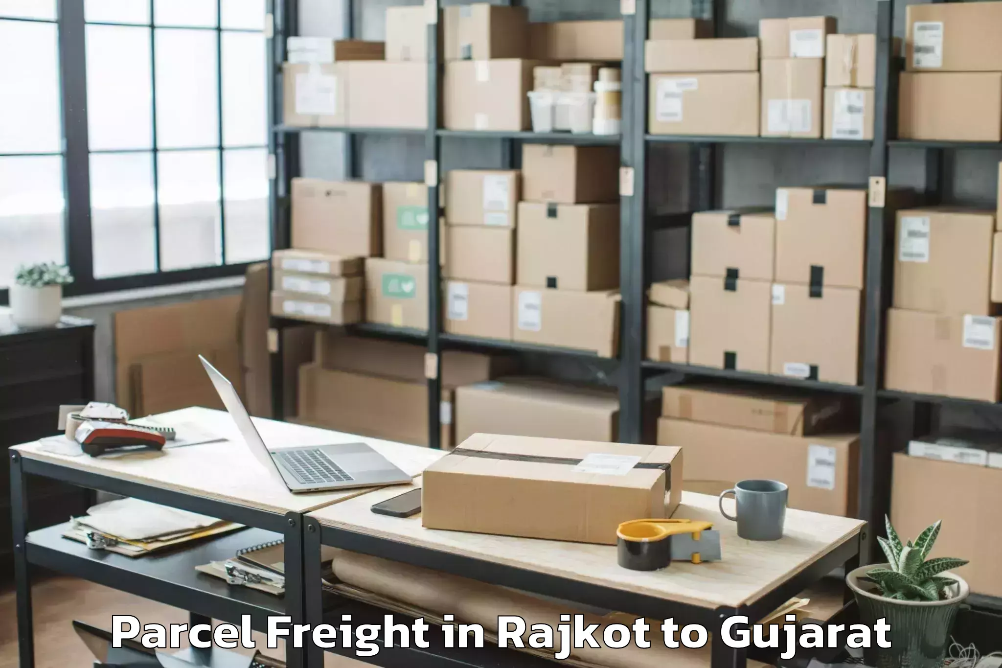 Professional Rajkot to Vansda Parcel Freight